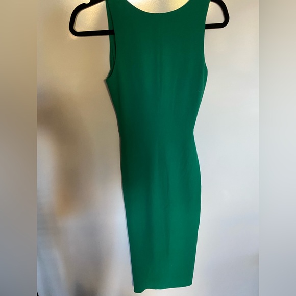Dress the Population Women's Ivy Exposed Zipper Plunging Midi Dress green size S - Picture 8 of 10
